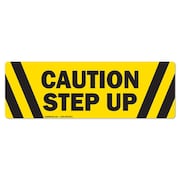 SIGNMISSION Caution Step Up 18in Non-Slip Floor Marker, 16" x 16", FD-2-R-16-99861 FD-2-R-16-99861